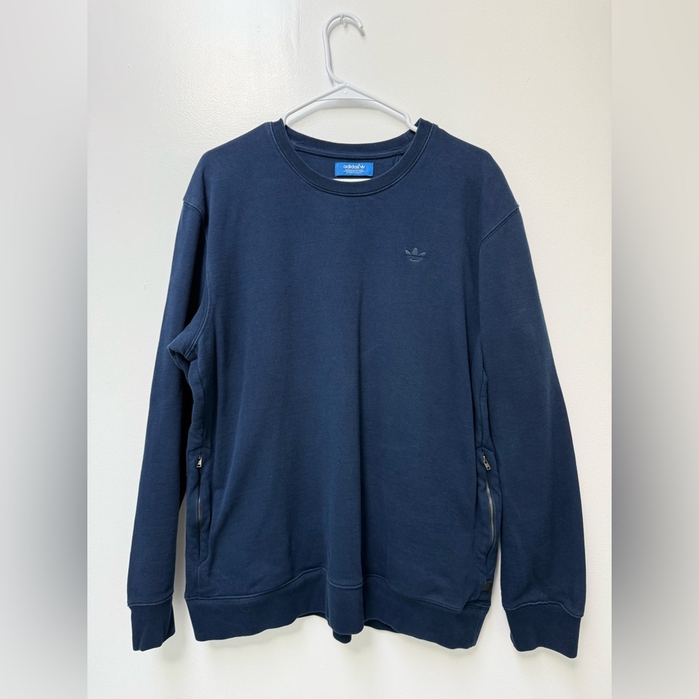 Adidas Men's Dark Blue Crewneck Sweater